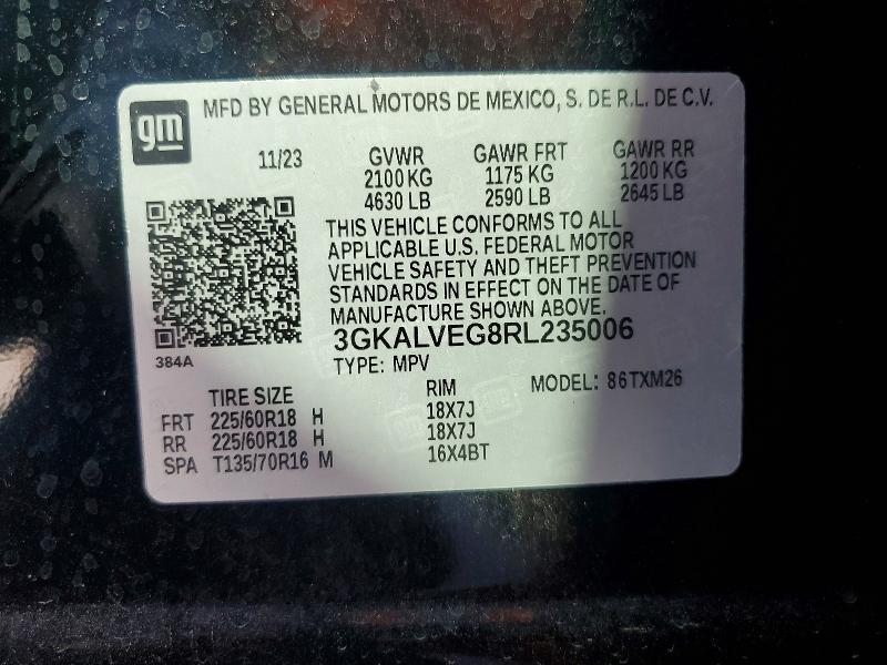 Aukcja sprzedaży 2024 Gmc Terrain, vin: 3GKALVEG8RL235006, numer aukcji: 61404376