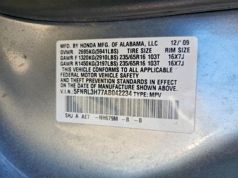 Продажа на аукционе авто 2010 Honda Odyssey, vin: 5FNRL3H77AB042234, номер лота: 61189916