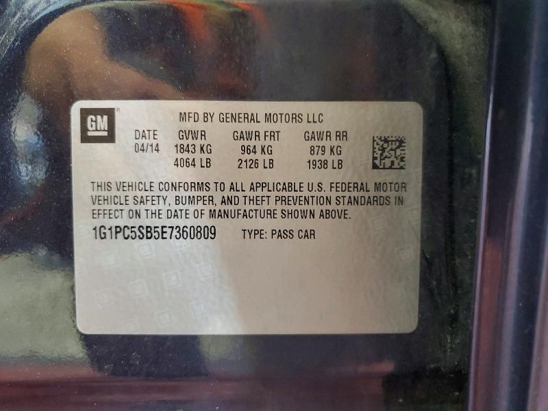 Продажа на аукционе авто 2014 Chevrolet Cruze, vin: 1G1PC5SB5E7360809, номер лота: 61092836