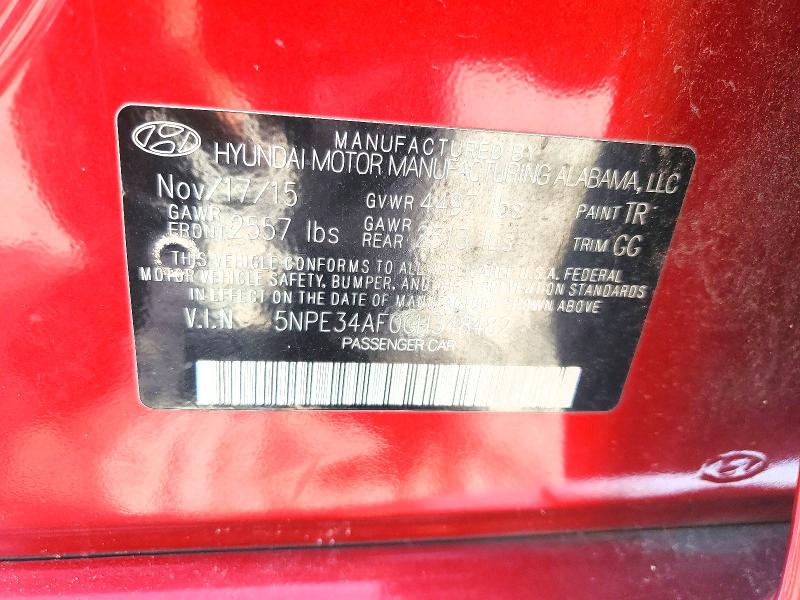 Aukcja sprzedaży 2016 Hyundai Sonata, vin: 5NPE34AF0GH348482, numer aukcji: 60201586