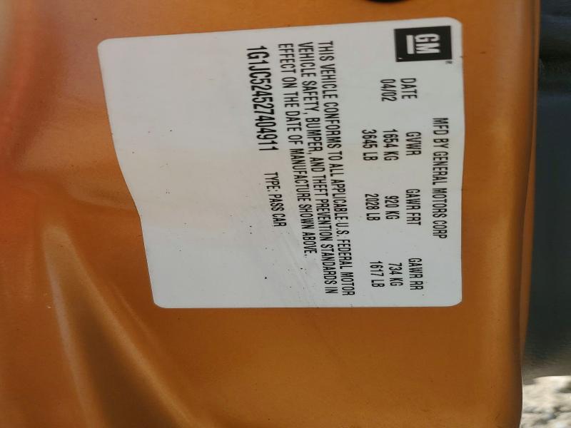 Продажа на аукционе авто 2002 Chevrolet Cavalier, vin: 1G1JC524527404911, номер лота: 63409296