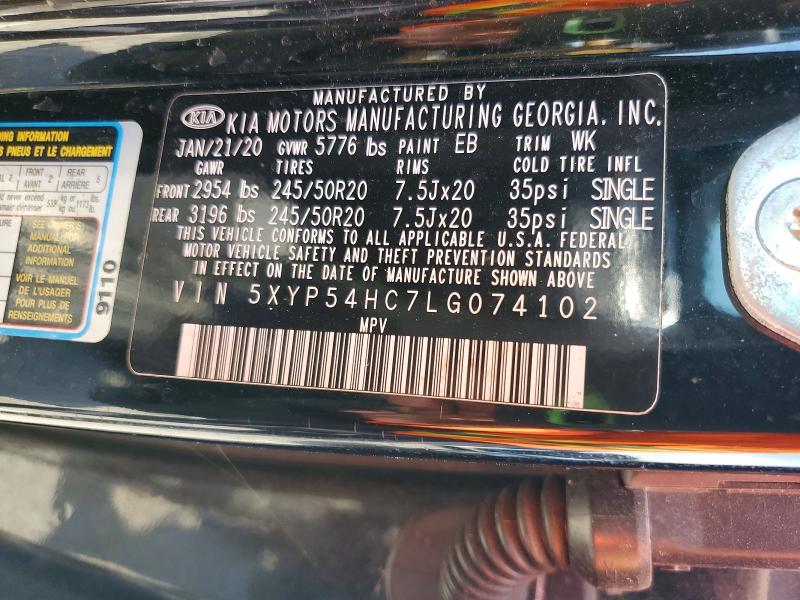 Продаж на аукціоні авто 2020 Kia Telluride, vin: 5XYP54HC7LG074102, номер лоту: 61881376