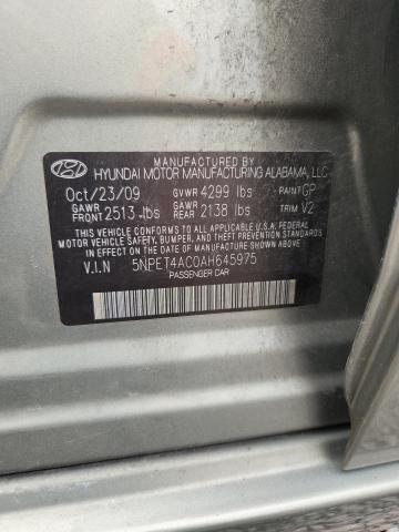 62800136 :رقم المزاد ، 5NPET4AC0AH645975 vin ، 2010 Hyundai Sonata مزاد بيع