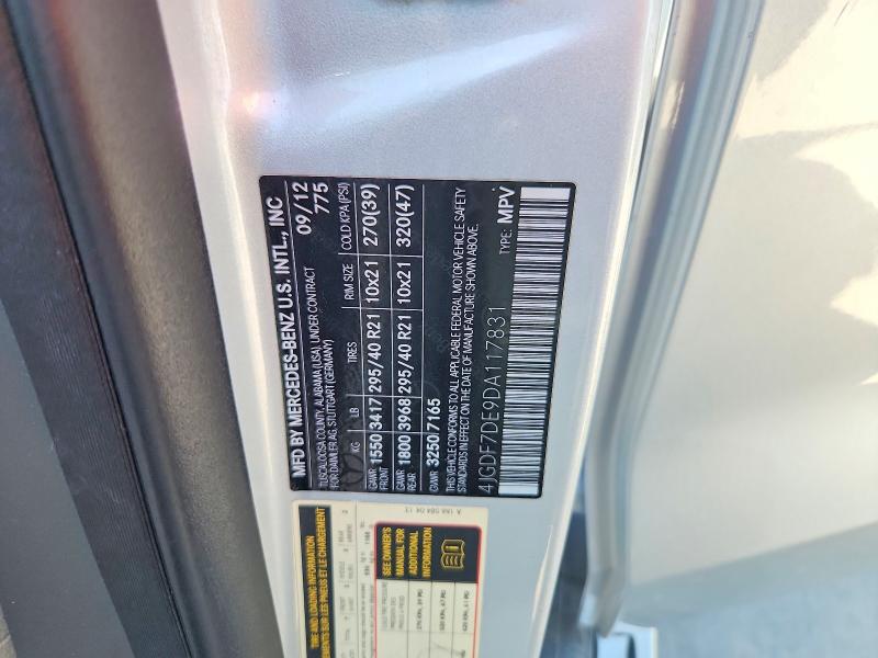 Aukcja sprzedaży 2013 Mercedes-benz Gl, vin: 4JGDF7DE9DA117831, numer aukcji: 60012366