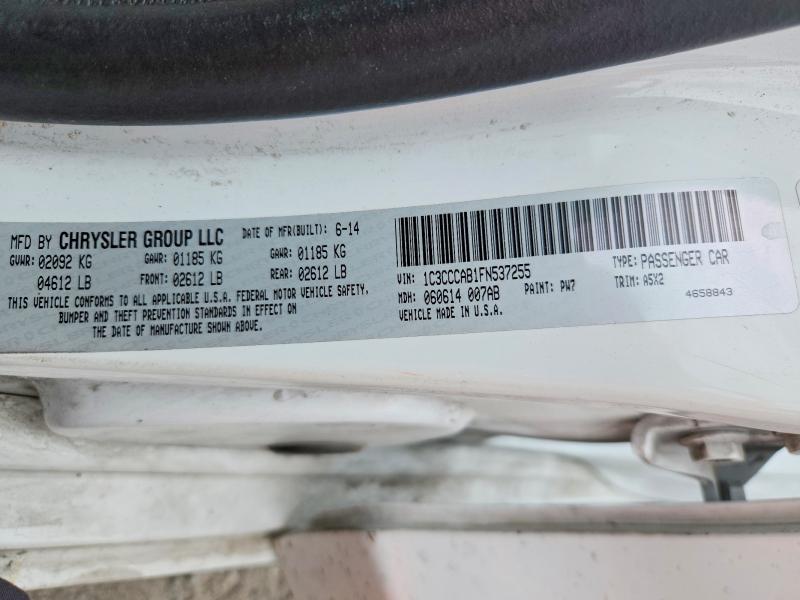 Aukcja sprzedaży 2015 Chrysler 200, vin: 1C3CCCAB1FN537255, numer aukcji: 60955336