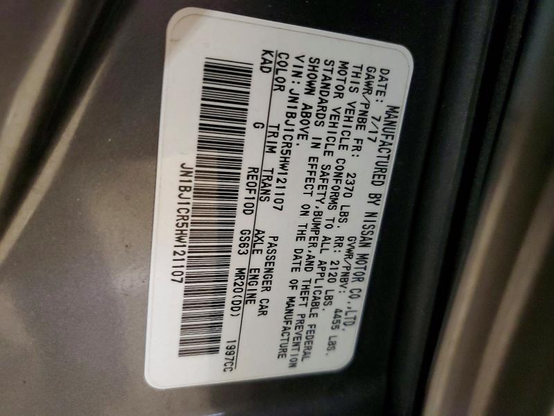 Продажа на аукционе авто 2017 Nissan Rogue Sport, vin: JN1BJ1CR5HW121107, номер лота: 59714256