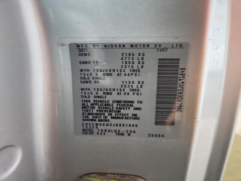 59974396 :رقم المزاد ، 3N6CM0KN3JK691848 vin ، 2018 Nissan Nv200 مزاد بيع