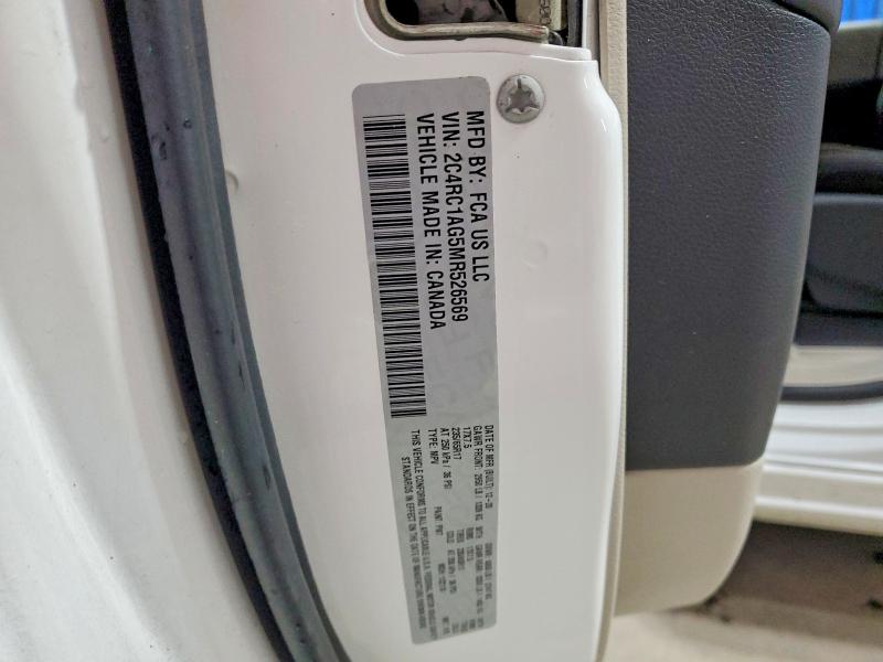 61230216 :رقم المزاد ، 2C4RC1AG5MR526569 vin ، 2021 Chrysler Voyager مزاد بيع