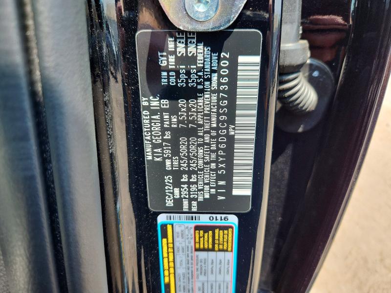 61467206 :رقم المزاد ، 5XYP6DGC9SG736002 vin ، 2025 Kia Telluride مزاد بيع