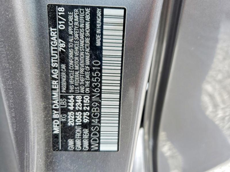 2018 Mercedes-benz Cla მანქანა იყიდება აუქციონზე, vin: WDDSJ4GB9JN635510, აუქციონის ნომერი: 58976216