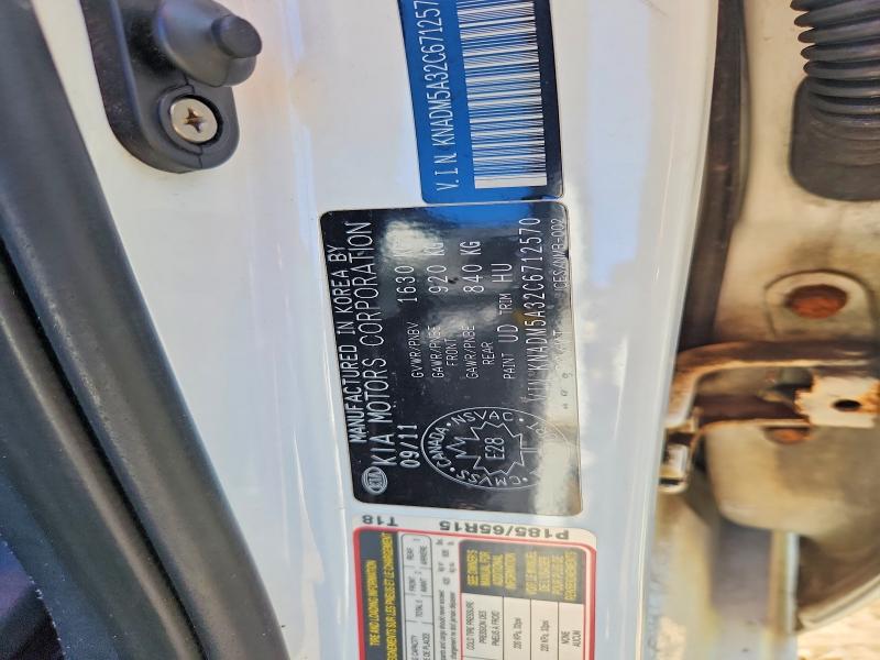 Продажа на аукционе авто 2012 Kia Rio, vin: KNADM5A32C6712570, номер лота: 62292476