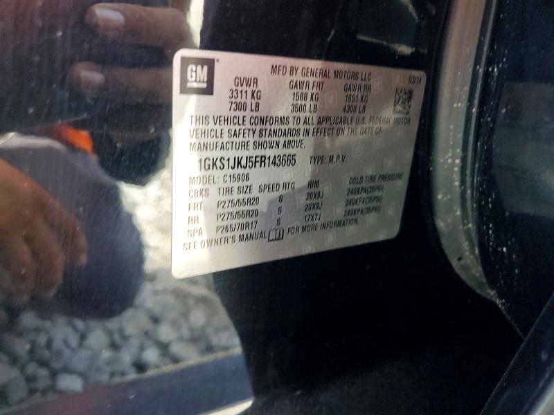 Aukcja sprzedaży 2015 Gmc Yukon Xl, vin: 1GKS1JKJ5FR143665, numer aukcji: 61201106