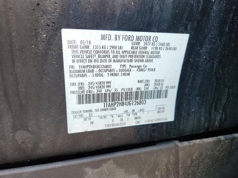 Aukcja sprzedaży 2018 Ford Taurus, vin: 1FAHP2H84JG126803, numer aukcji: 41634676