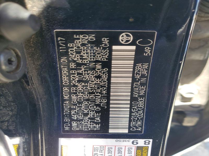 Aukcja sprzedaży 2018 Toyota Camry, vin: JTNB11HK9J3048576, numer aukcji: 60326196