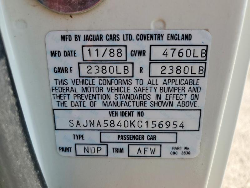 Продажа на аукционе авто 1989 Jaguar Xjs, vin: SAJNA5840KC156954, номер лота: 59152666