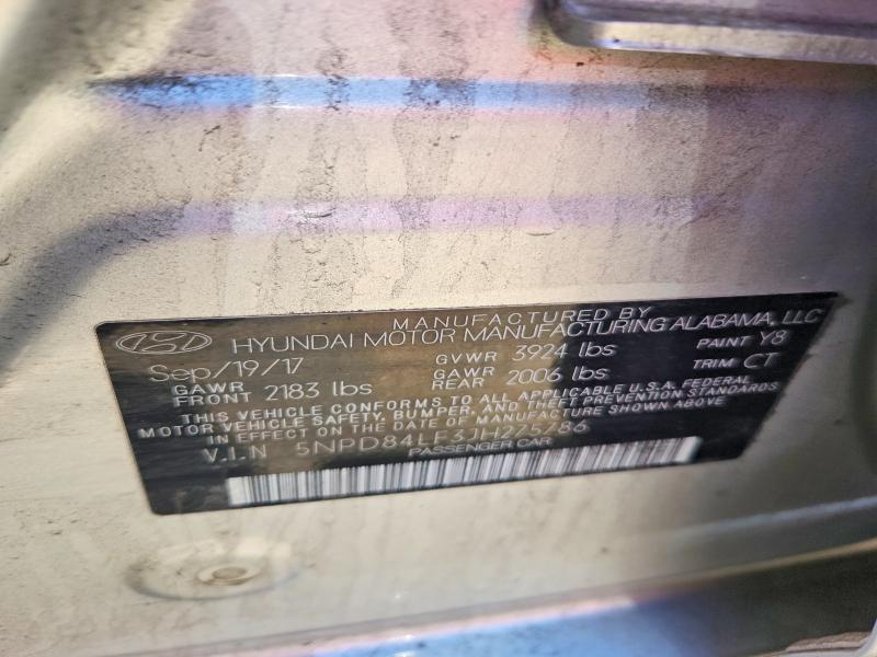 Продаж на аукціоні авто 2018 Hyundai Elantra, vin: 5NPD84LF3JH275786, номер лоту: 62008506