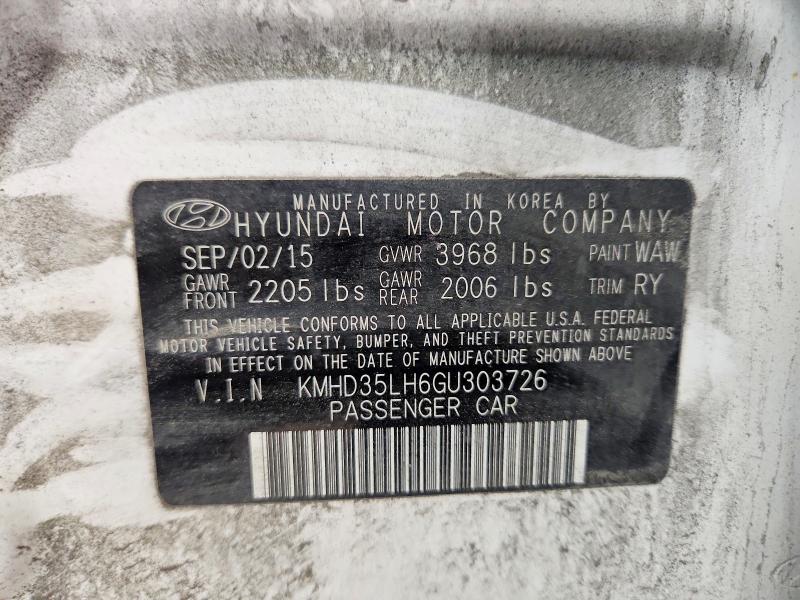 60258556 :رقم المزاد ، KMHD35LH6GU303726 vin ، 2016 Hyundai Elantra Gt مزاد بيع
