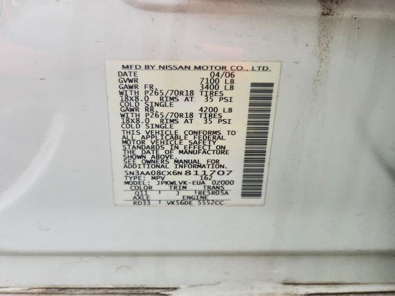 Aukcja sprzedaży 2006 Infiniti Qx56, vin: 5N3AA08CX6N811707, numer aukcji: 60793976