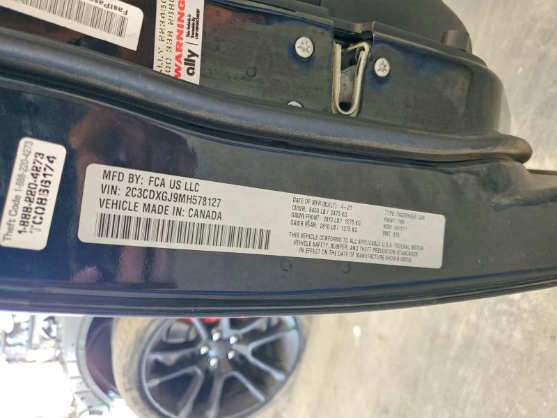 Продажа на аукционе авто 2021 Dodge Charger, vin: 2C3CDXGJ9MH578127, номер лота: 61785956