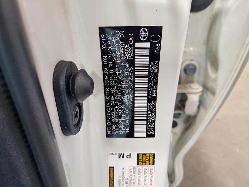 Aukcja sprzedaży 2020 Toyota Corolla, vin: JTDS4RCEXLJ022675, numer aukcji: 60593696