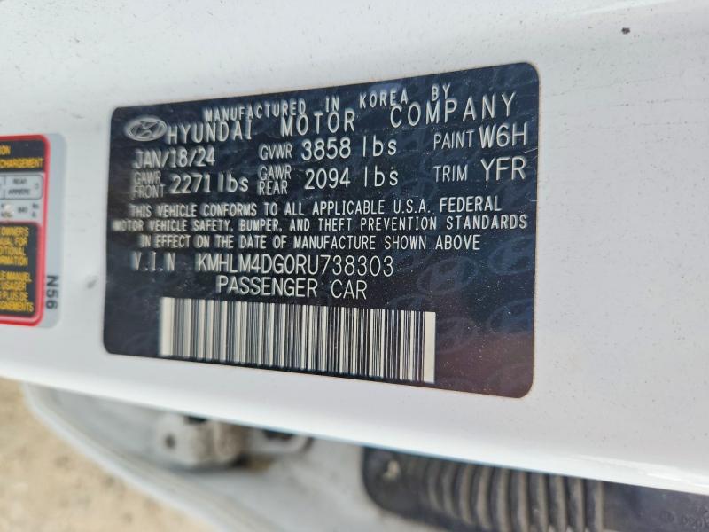 Продажа на аукционе авто 2024 Hyundai Elantra, vin: KMHLM4DG0RU738303, номер лота: 63019846