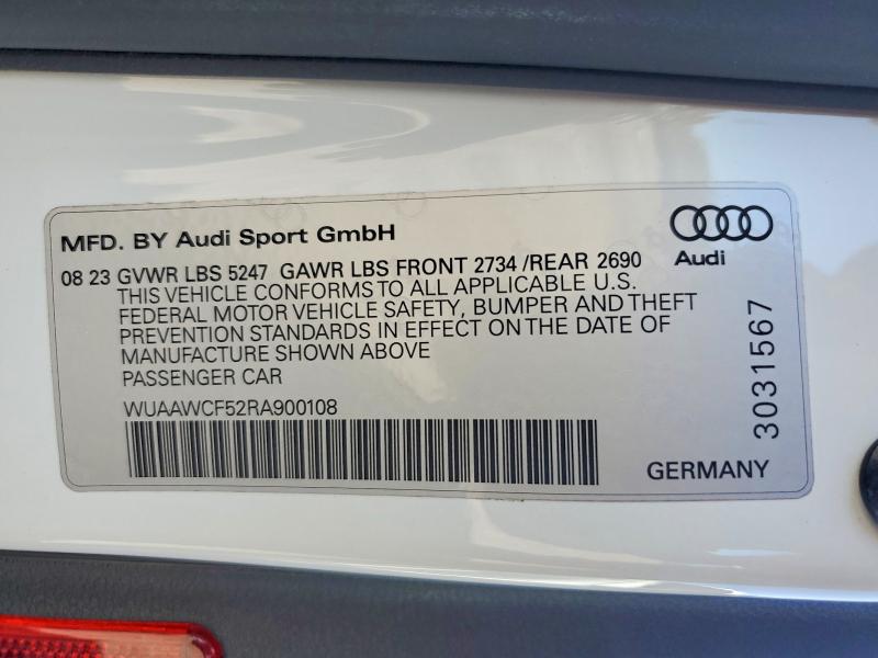 Продажа на аукционе авто 2024 Audi Rs5, vin: WUAAWCF52RA900108, номер лота: 62431086