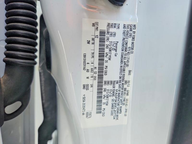 60092696 :رقم المزاد ، 1FADP3K20EL207724 vin ، 2014 Ford Focus مزاد بيع