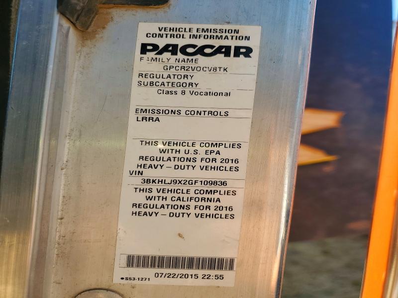 2016 Kenworth T370 მანქანა იყიდება აუქციონზე, vin: 3BKHLJ9X2GF109836, აუქციონის ნომერი: 59338516