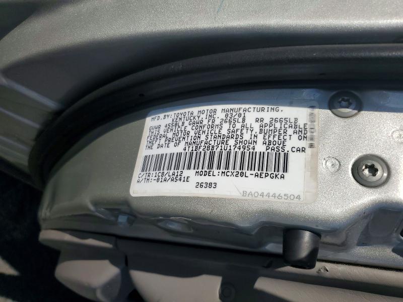 Продаж на аукціоні авто 2001 Toyota Avalon, vin: 4T1BF28B71U174954, номер лоту: 60885716