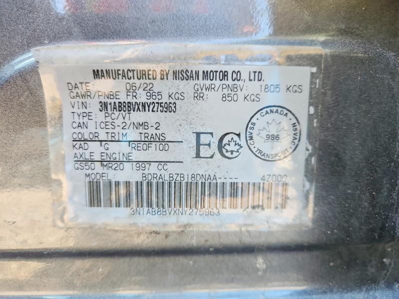 Продаж на аукціоні авто 2022 Nissan Sentra, vin: 3N1AB8BVXNY275963, номер лоту: 60614346