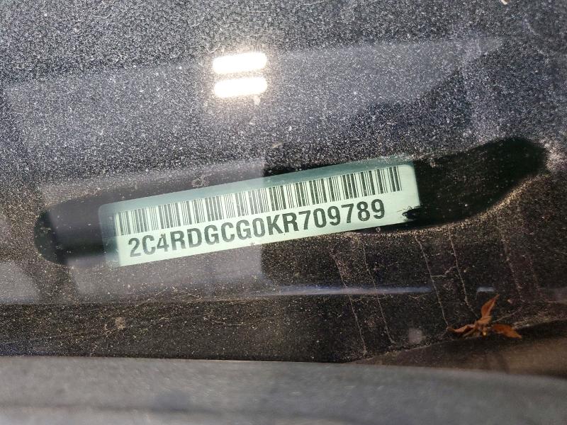 2019 Dodge Grand Caravan მანქანა იყიდება აუქციონზე, vin: 2C4RDGCG0KR709789, აუქციონის ნომერი: 60370456