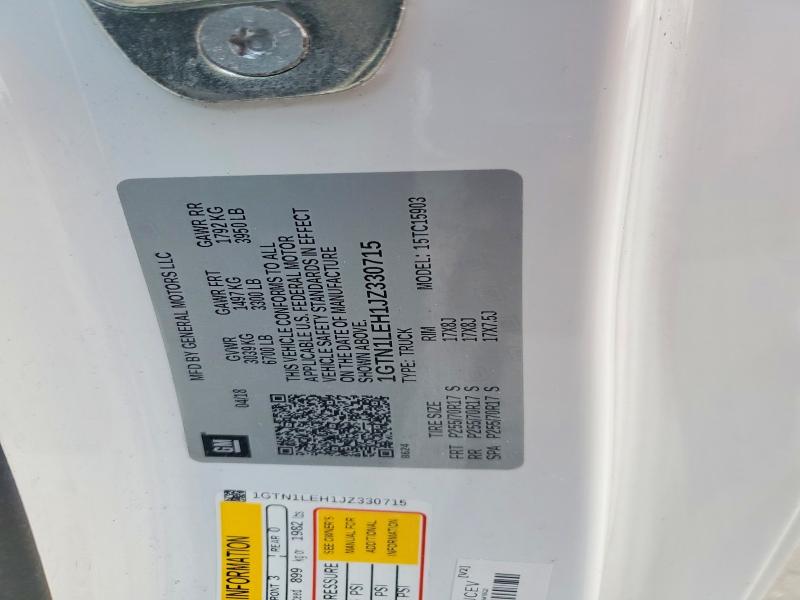 Aukcja sprzedaży 2018 Gmc Sierra, vin: 1GTN1LEH1JZ330715, numer aukcji: 61423136