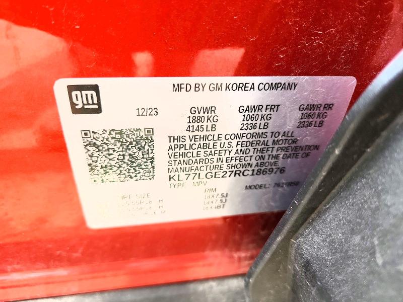 Продаж на аукціоні авто 2024 Chevrolet Trax, vin: KL77LGE27RC186976, номер лоту: 62518036