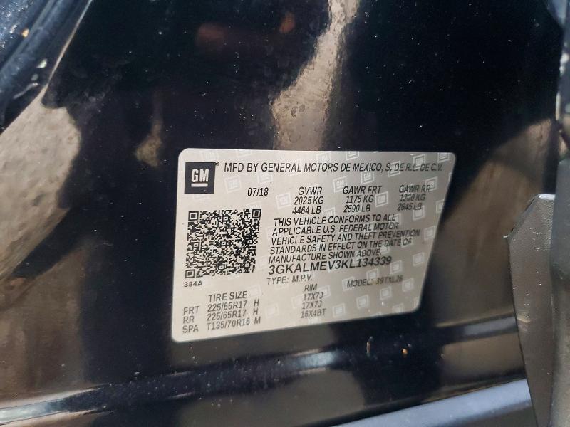 Aukcja sprzedaży 2019 Gmc Terrain, vin: 3GKALMEV3KL134339, numer aukcji: 62159496