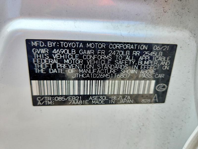 Aukcja sprzedaży 2021 Lexus Is, vin: JTHCA1D26M5116807, numer aukcji: 61519946