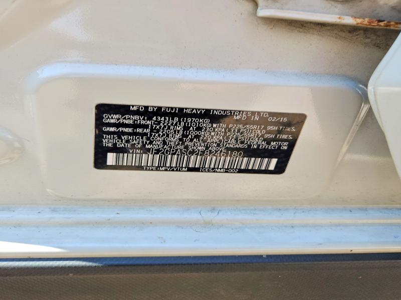 Aukcja sprzedaży 2015 Subaru Xv Crosstrek, vin: JF2GPASC2F8246180, numer aukcji: 62320386