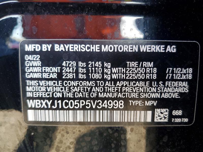 60701606 :رقم المزاد ، WBXYJ1C05P5V34998 vin ، 2023 Bmw X2 مزاد بيع