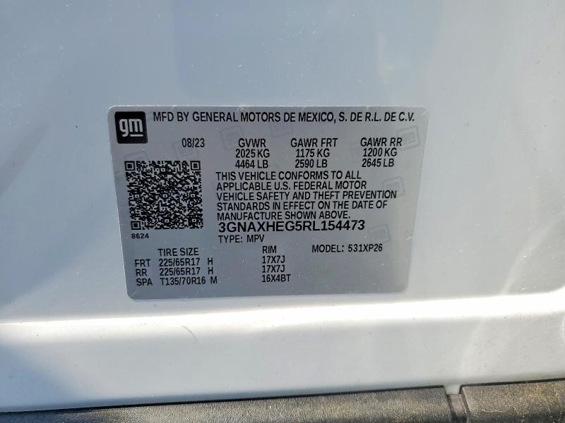 Продаж на аукціоні авто 2024 Chevrolet Equinox, vin: 3GNAXHEG5RL154473, номер лоту: 61007576