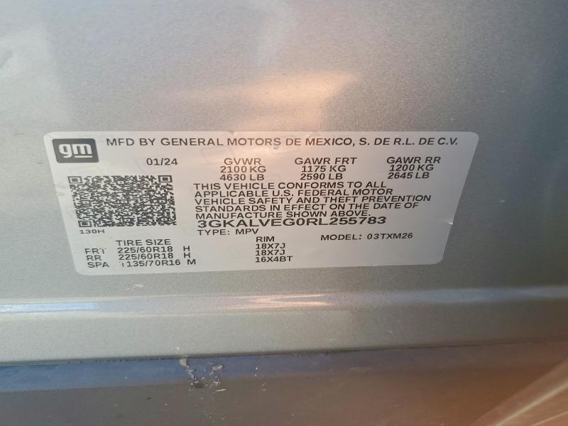 Aukcja sprzedaży 2024 Gmc Terrain, vin: 3GKALVEG0RL255783, numer aukcji: 59831036