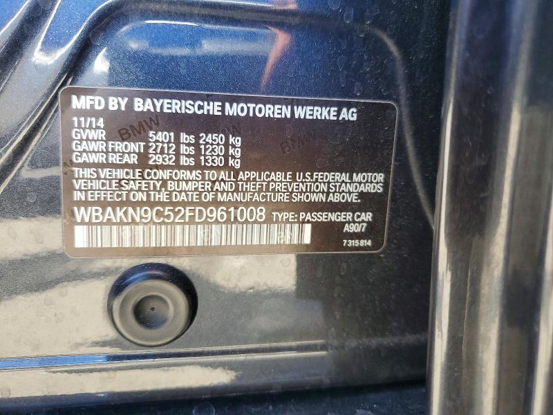 Aukcja sprzedaży 2015 Bmw 550, vin: WBAKN9C52FD961008, numer aukcji: 60883576