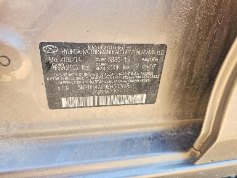 Продаж на аукціоні авто 2014 Hyundai Elantra, vin: 5NPDH4AE9EH502625, номер лоту: 61117856