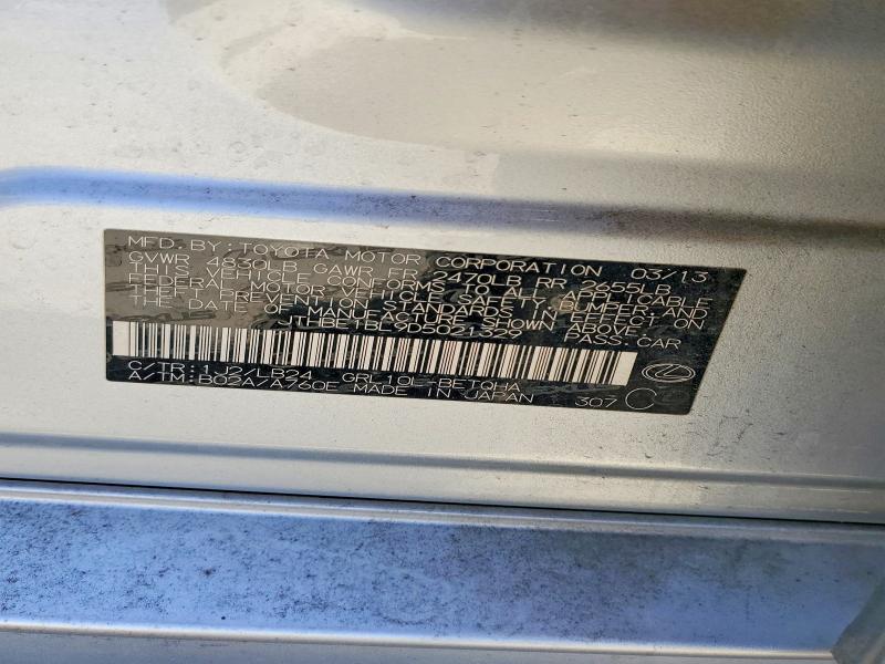 62279716 :رقم المزاد ، JTHBE1BL9D5021329 vin ، 2013 Lexus Gs مزاد بيع