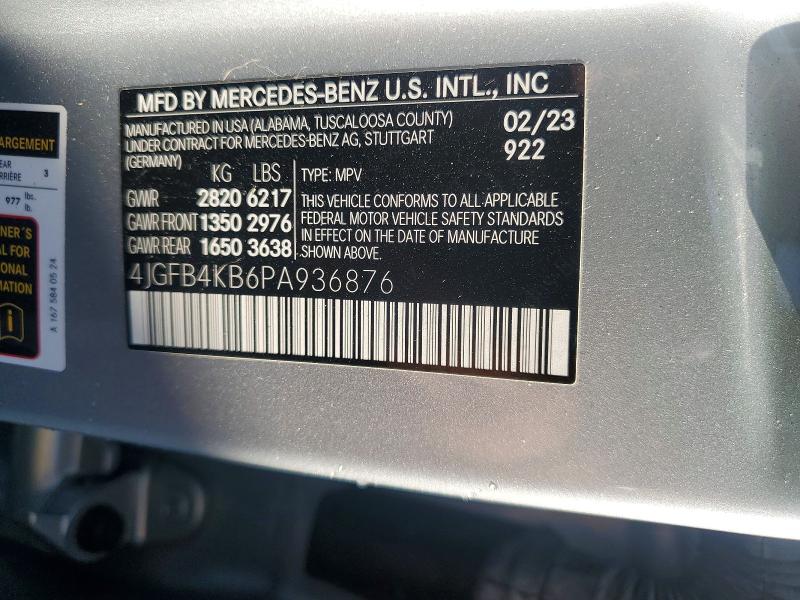 Продаж на аукціоні авто 2023 Mercedes-benz Gle, vin: 4JGFB4KB6PA936876, номер лоту: 62863026