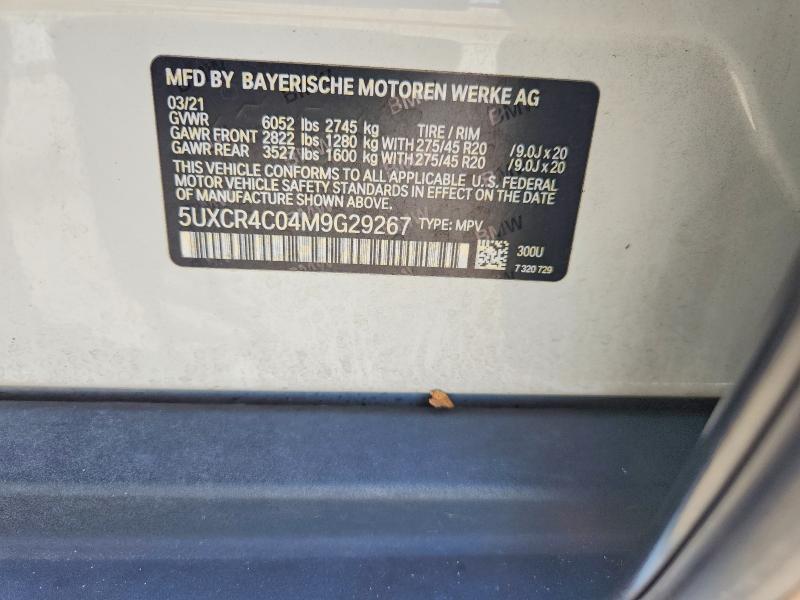Aukcja sprzedaży 2021 Bmw X5, vin: 5UXCR4C04M9G29267, numer aukcji: 59363496