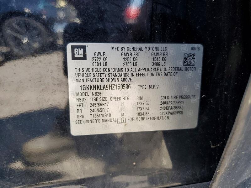 Продажа на аукционе авто 2017 Gmc Acadia, vin: 1GKKNKLA9HZ150596, номер лота: 61775076