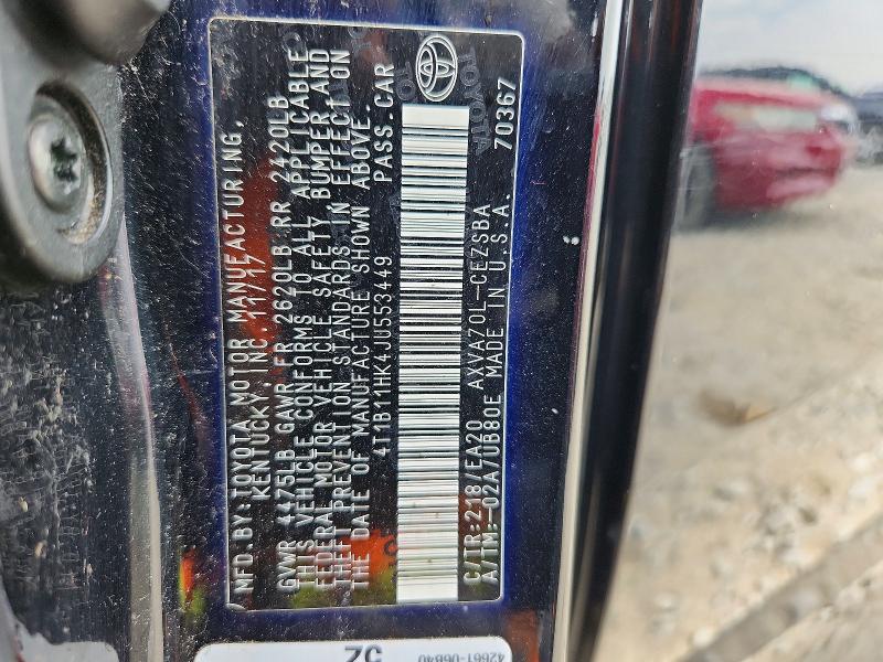 Продажа на аукционе авто 2018 Toyota Camry, vin: 4T1B11HK4JU553449, номер лота: 60027776