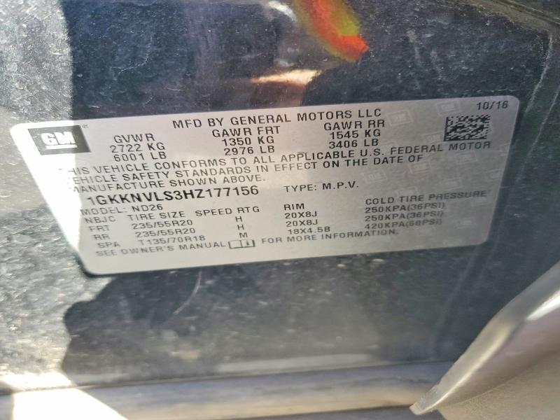 Продаж на аукціоні авто 2017 Gmc Acadia, vin: 1GKKNVLS3HZ177156, номер лоту: 60618096