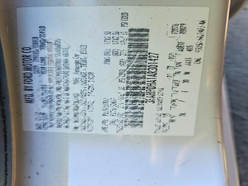 Продажа на аукционе авто 2010 Ford Fusion, vin: 3FAHP0HA1AR301427, номер лота: 63544926