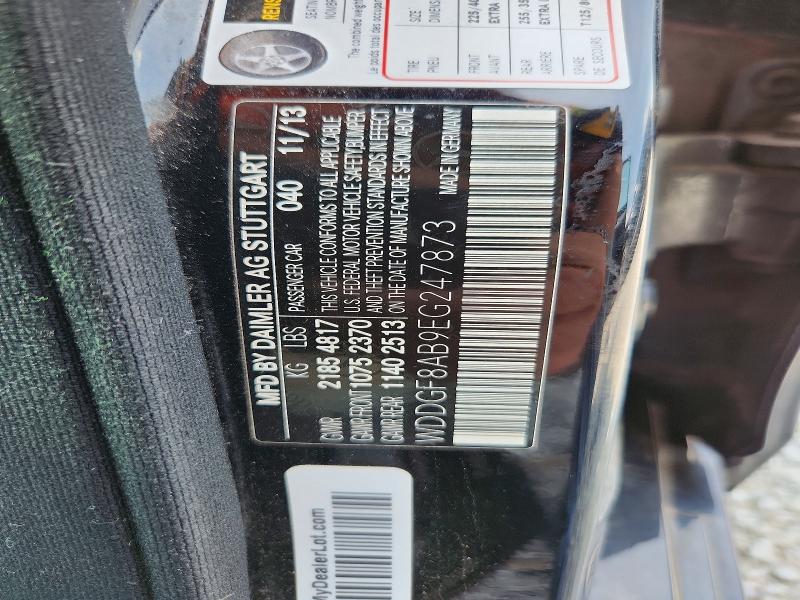 2014 Mercedes-benz C მანქანა იყიდება აუქციონზე, vin: WDDGF8AB9EG247873, აუქციონის ნომერი: 61937836