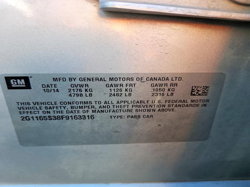 Aukcja sprzedaży 2015 Chevrolet Impala, vin: 2G1165S38F9163316, numer aukcji: 62142606
